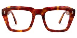 Aquino Square Red-Tortoise Glasses0