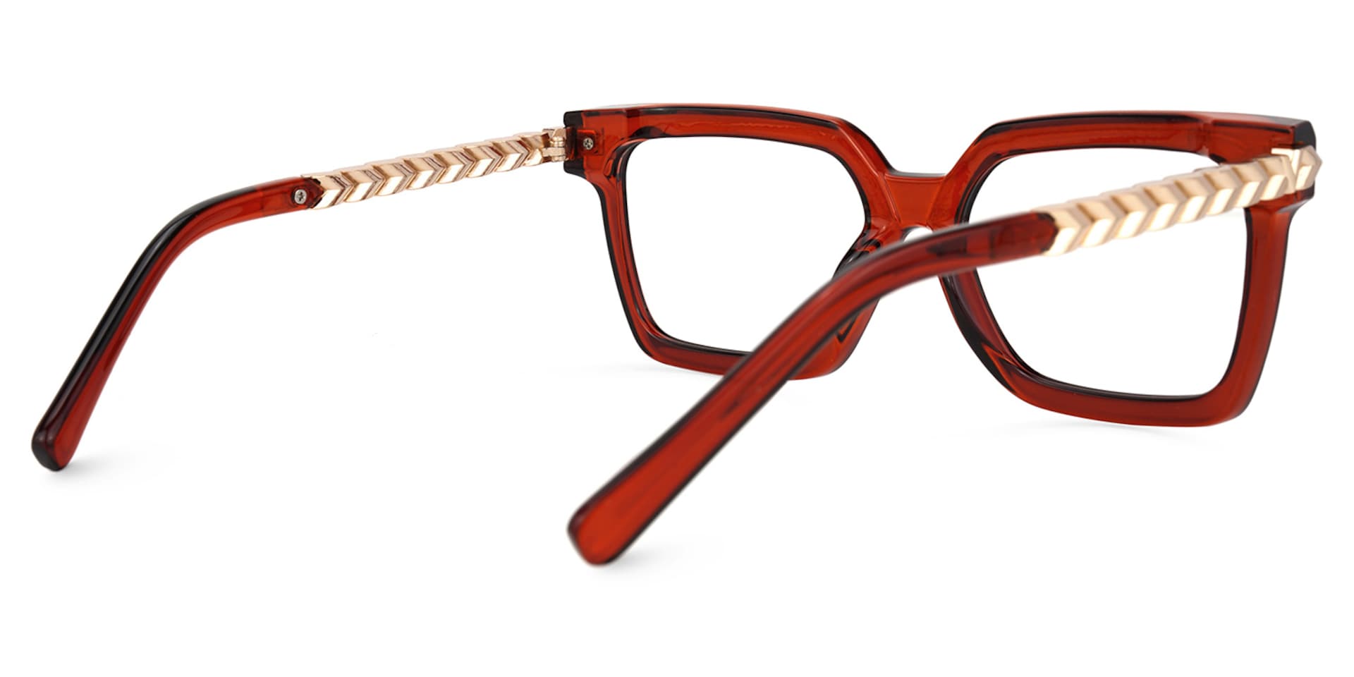 Andino Square Red Glasses | Zeelool Glasses3