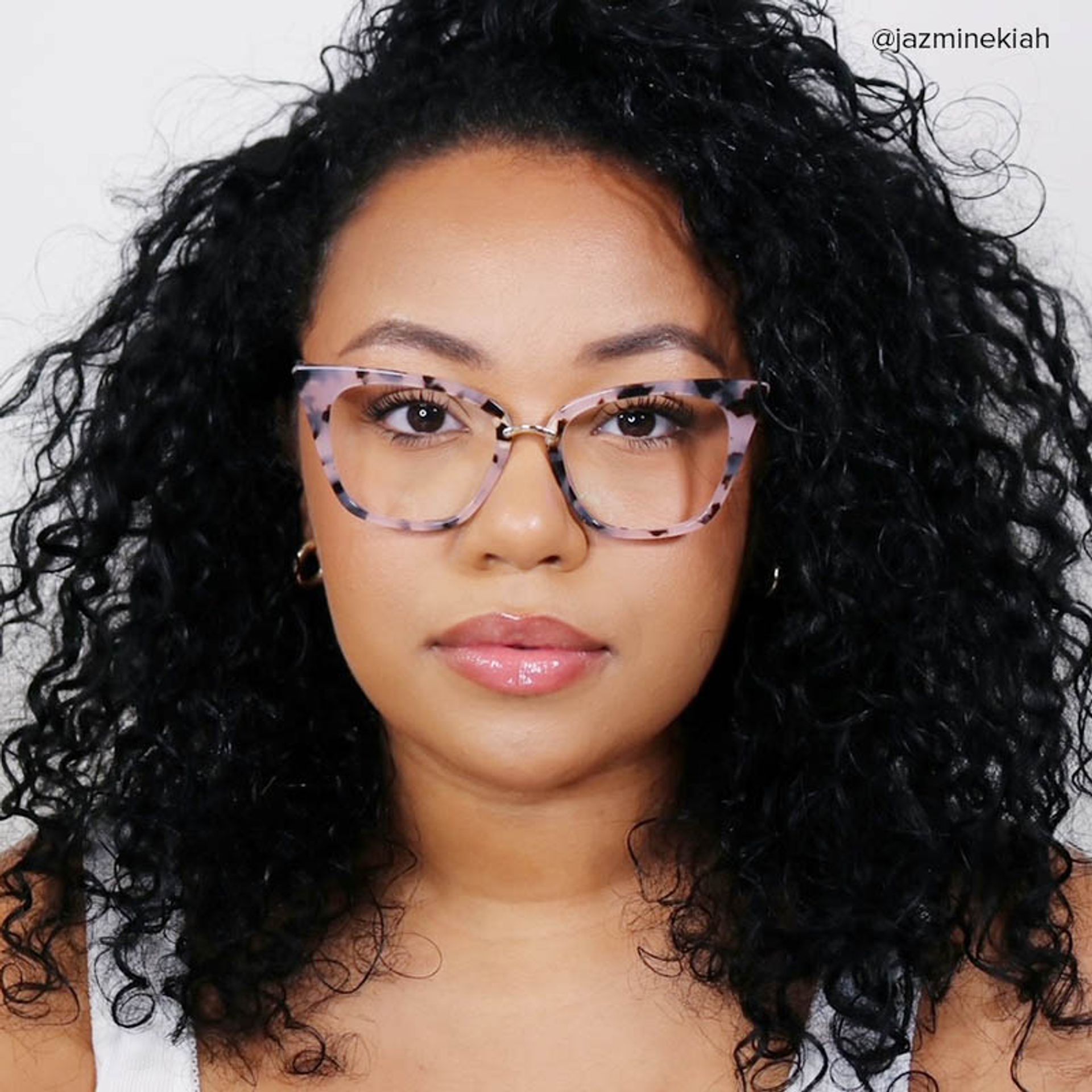 Martha Cat Eye Pink Floral Glasses | Zeelool Glasses6