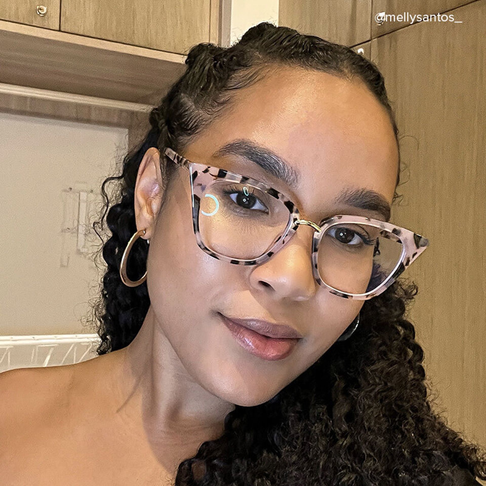 Martha Cat Eye Pink Floral Glasses | Zeelool Glasses7