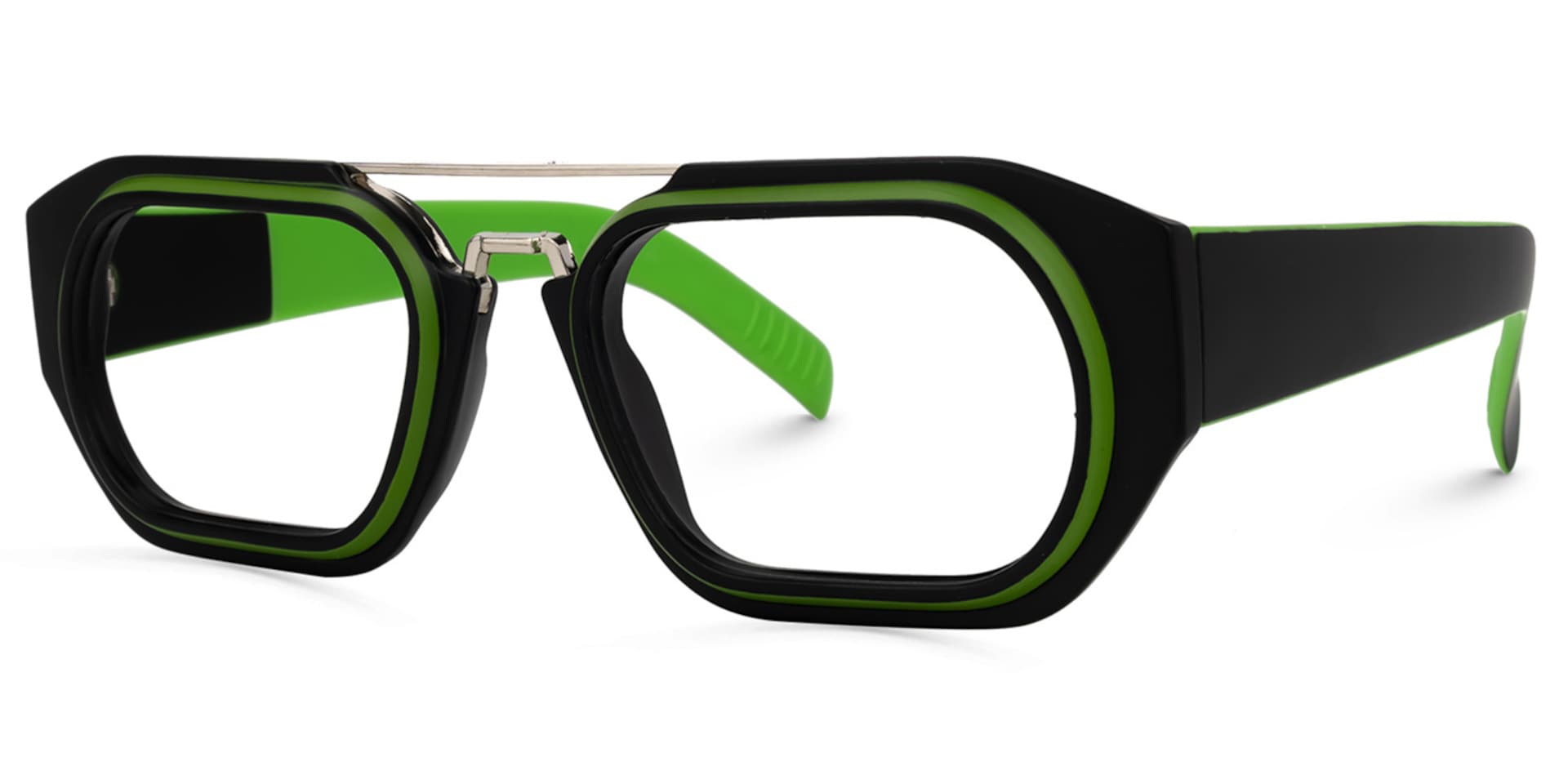 Ineabell Geometric Green Glasses | Zeelool Glasses1