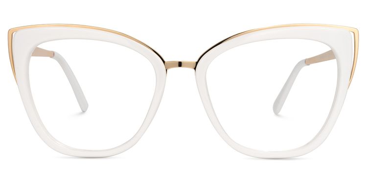 Ruiz Cateye White Glasses