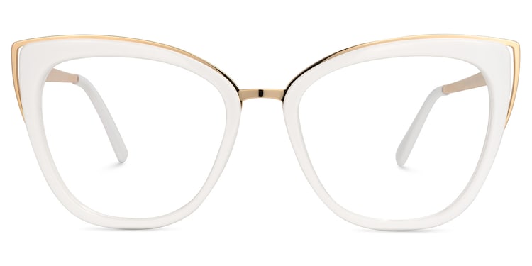 Ruiz Cateye White Glasses