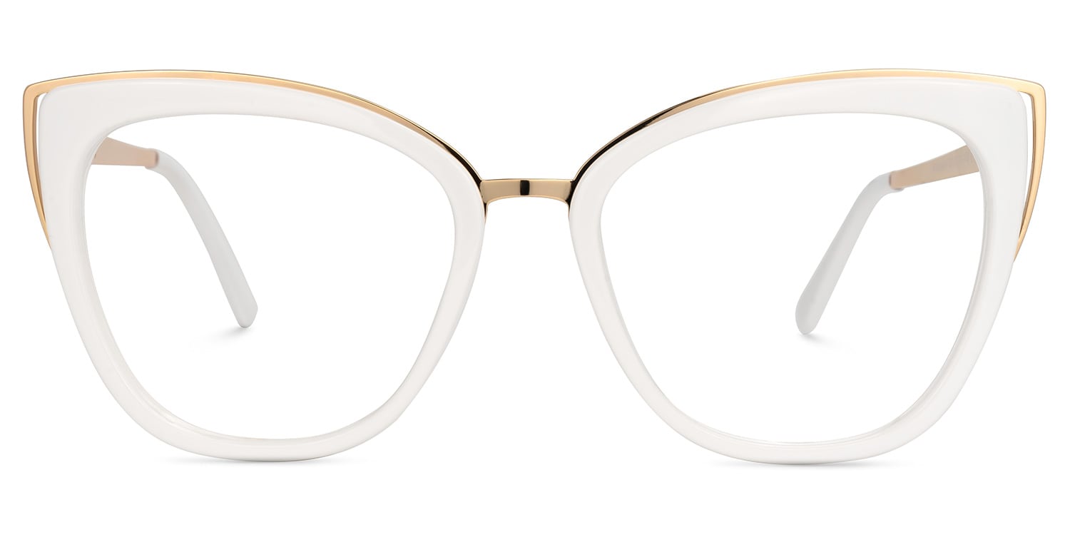 Ruiz Cateye White Glasses