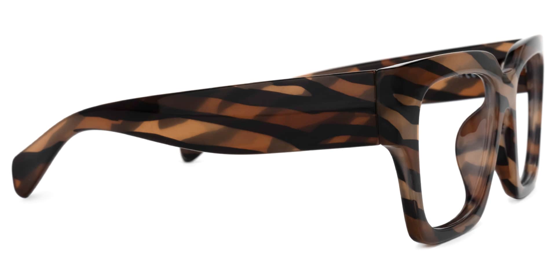 Phoebus Square Brown-Camouflage Glasses | Zeelool Glasses2