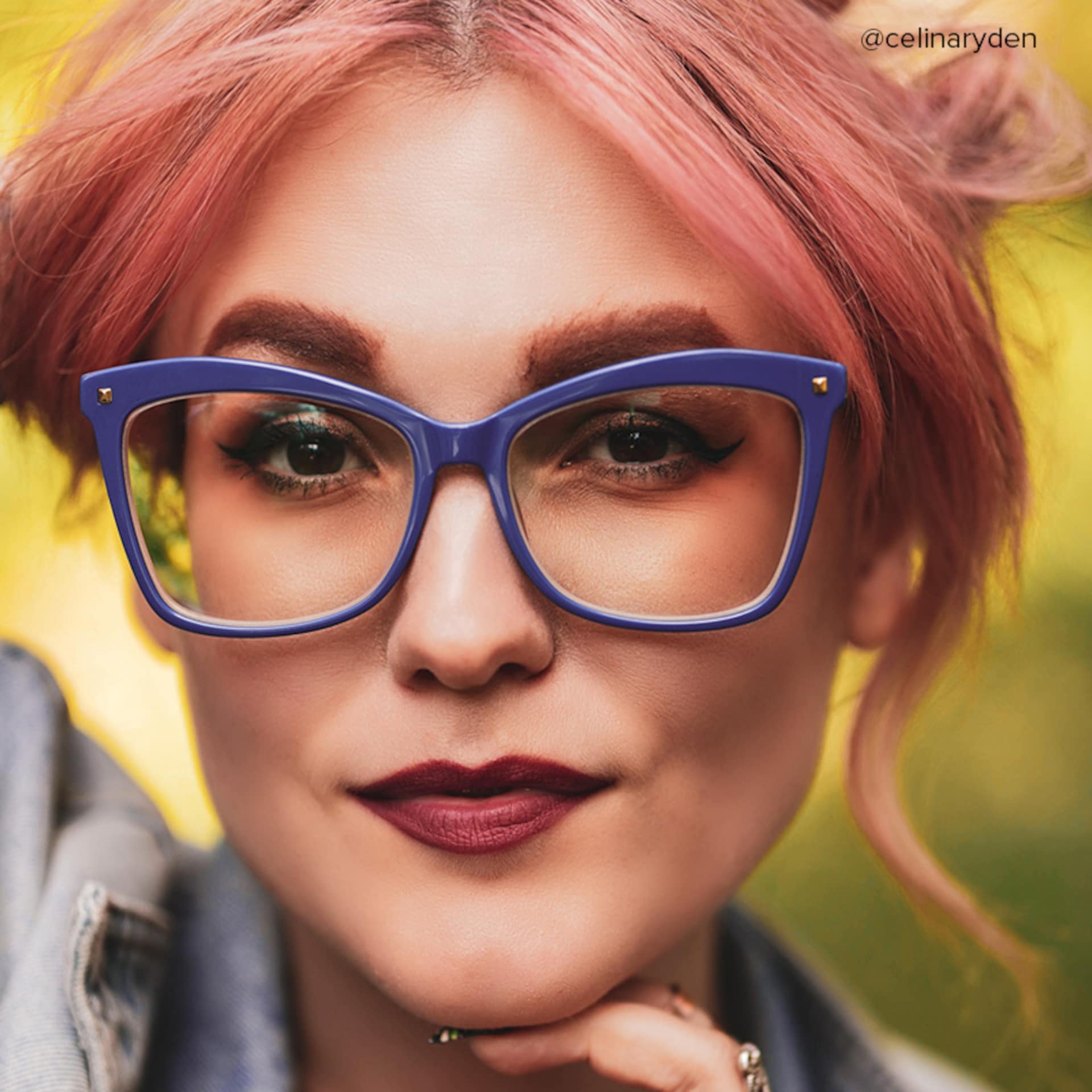 Isaebella Butterfly Blue Frame Glasses | Zeelool Optical7