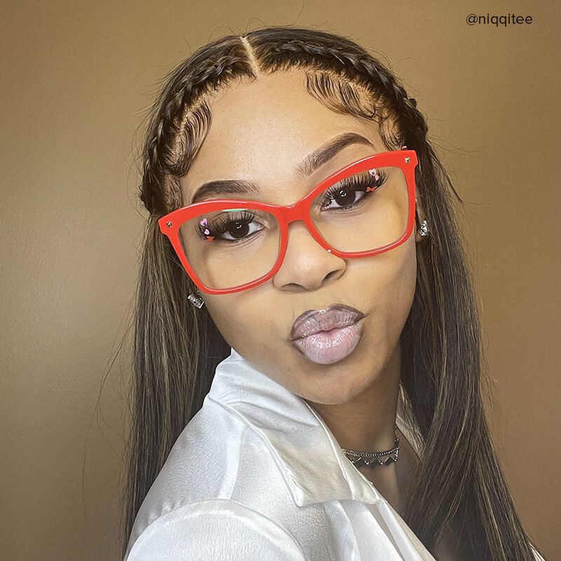 Isaebella Butterfly Red Eyeglasses and Thin Frames10