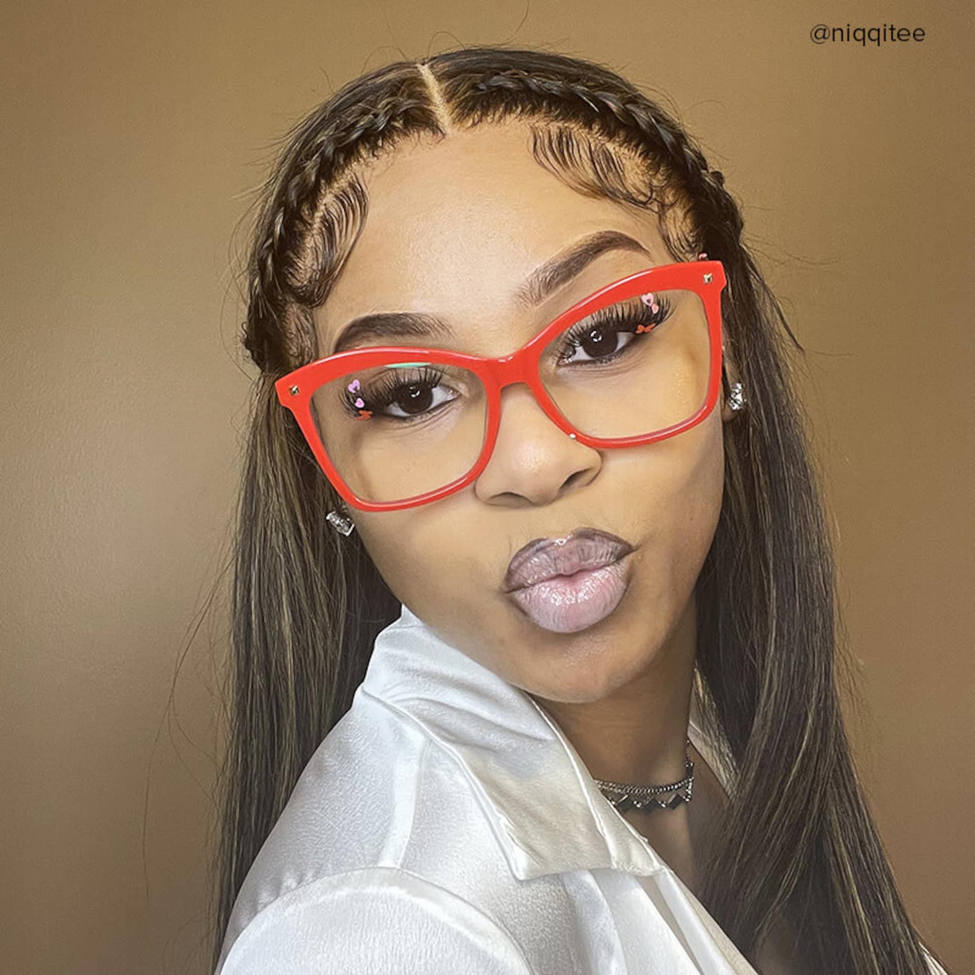 Isaebella Butterfly Red Eyeglasses and Thin Frames10