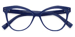 Saul Cat Eye Dark Blue Glasses 1