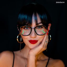 Tallulah Cat Eye Black Glasses5