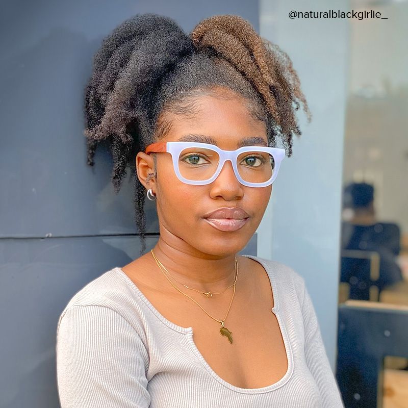 Diana Rectangle Light Purple Glasses | Zeelool Glasses5