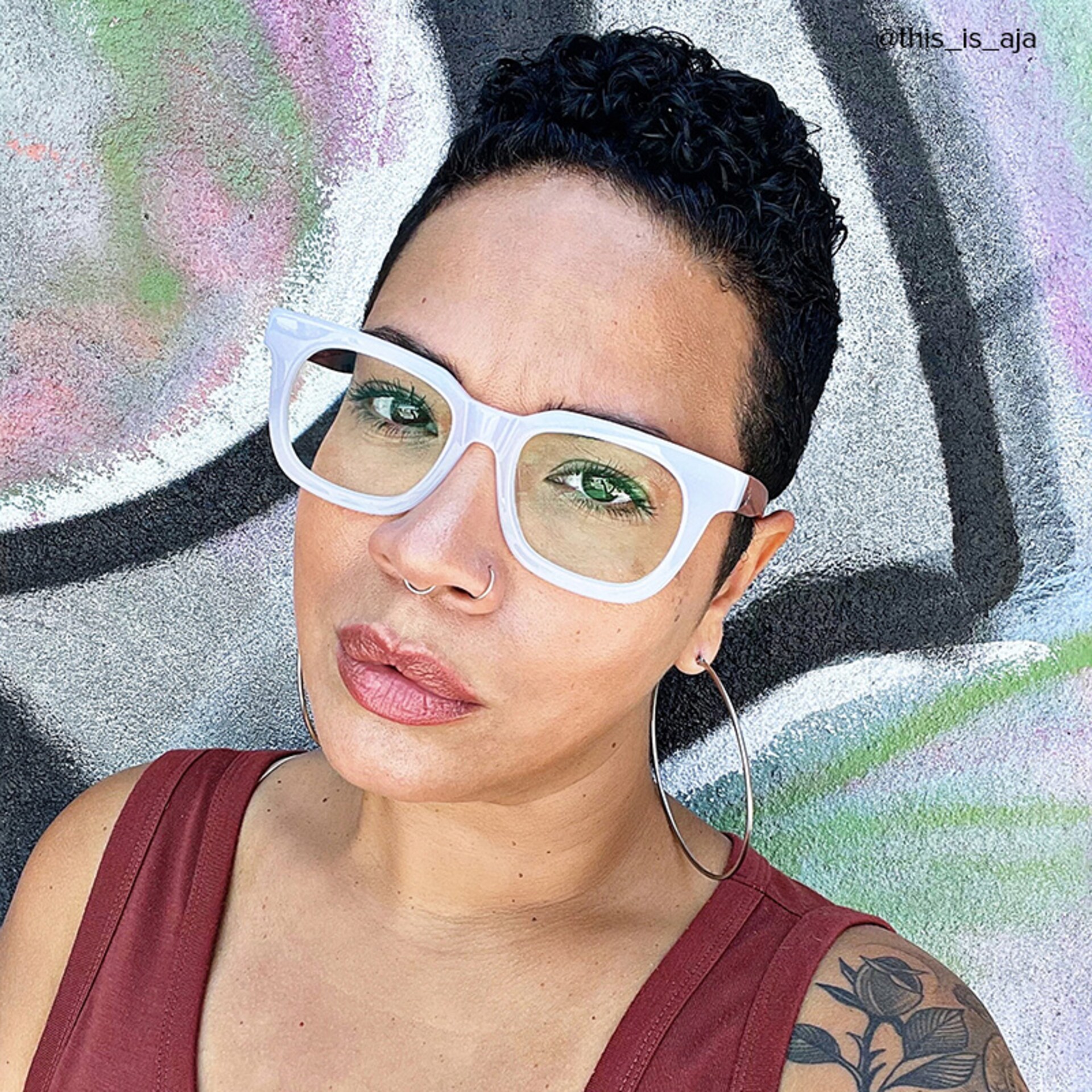 Diana Rectangle Light Purple Glasses | Zeelool Glasses6