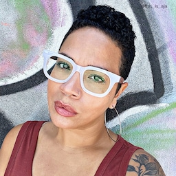 Diana Rectangle Light Purple Glasses6