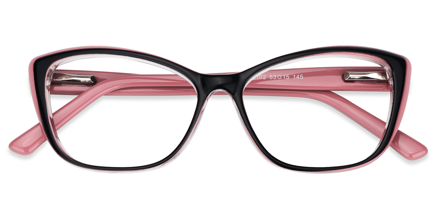 Fidelia Cat Eye Black Glasses | Zeelool Glasses1