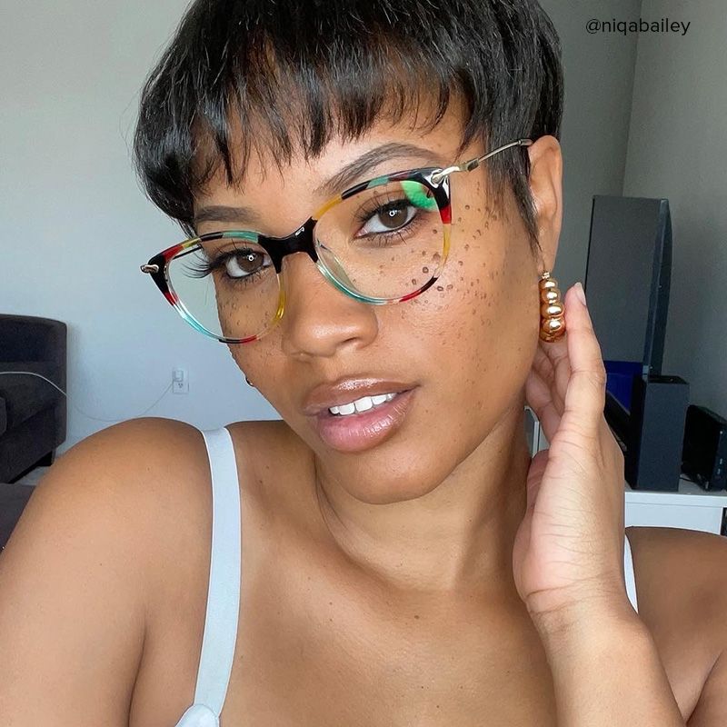 Clement Cat Eye Floral Eyeglasses and Thin Frames7