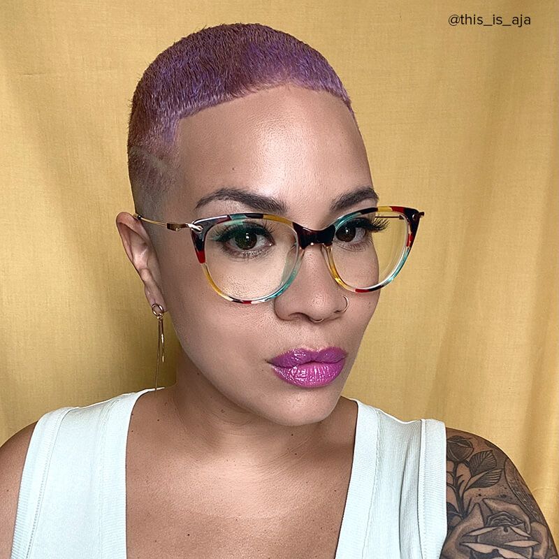 Clement Cat Eye Floral Eyeglasses and Thin Frames9