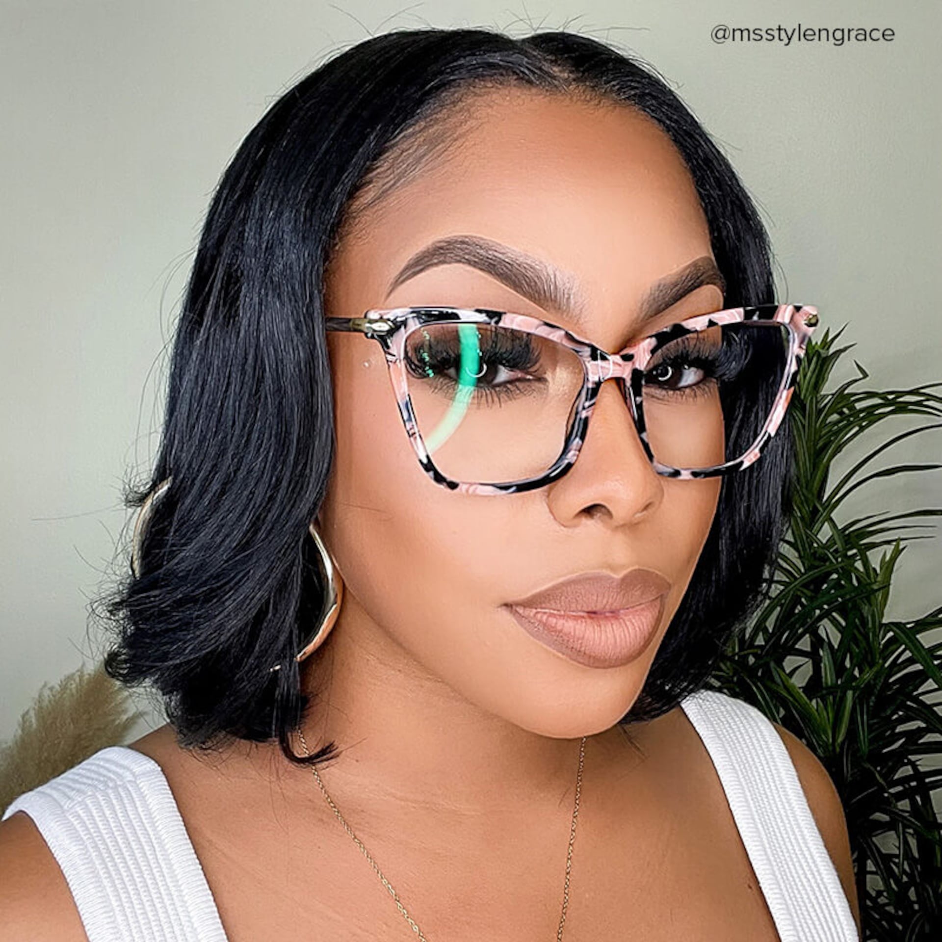 Hilary Butterfly Pink Floral Frame Eyeglasses | Zeelool6