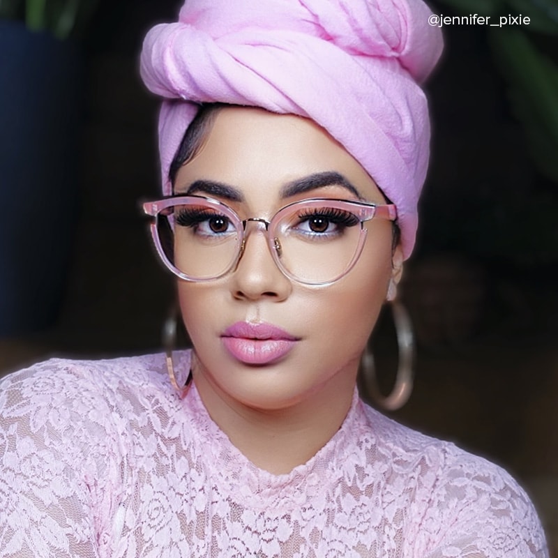 Eleanore Cat Eye Pink Frame Glasses | Zeelool6