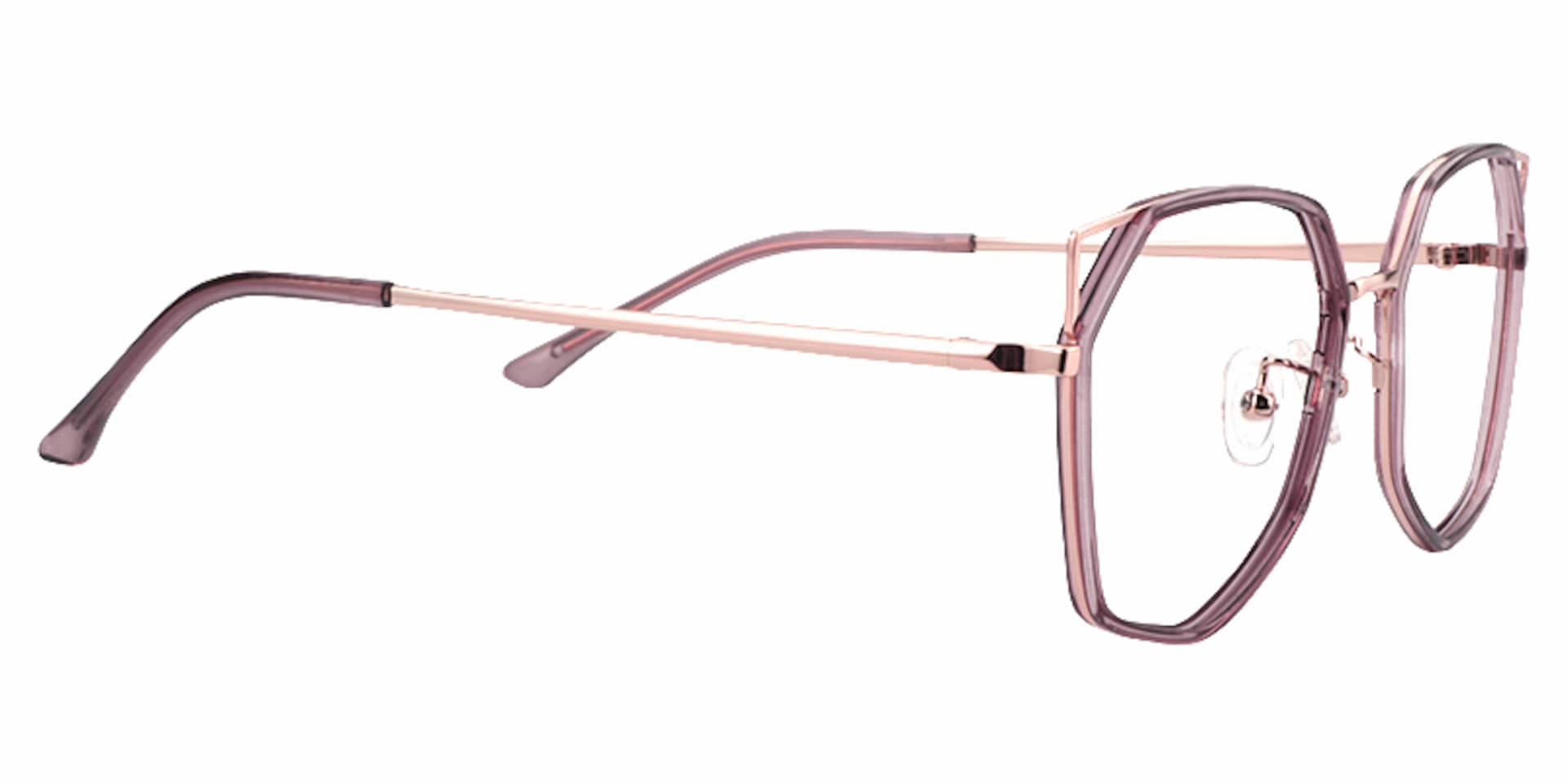 Aviva Geometric Light Purple Glasses | ZEELOOL Canada5