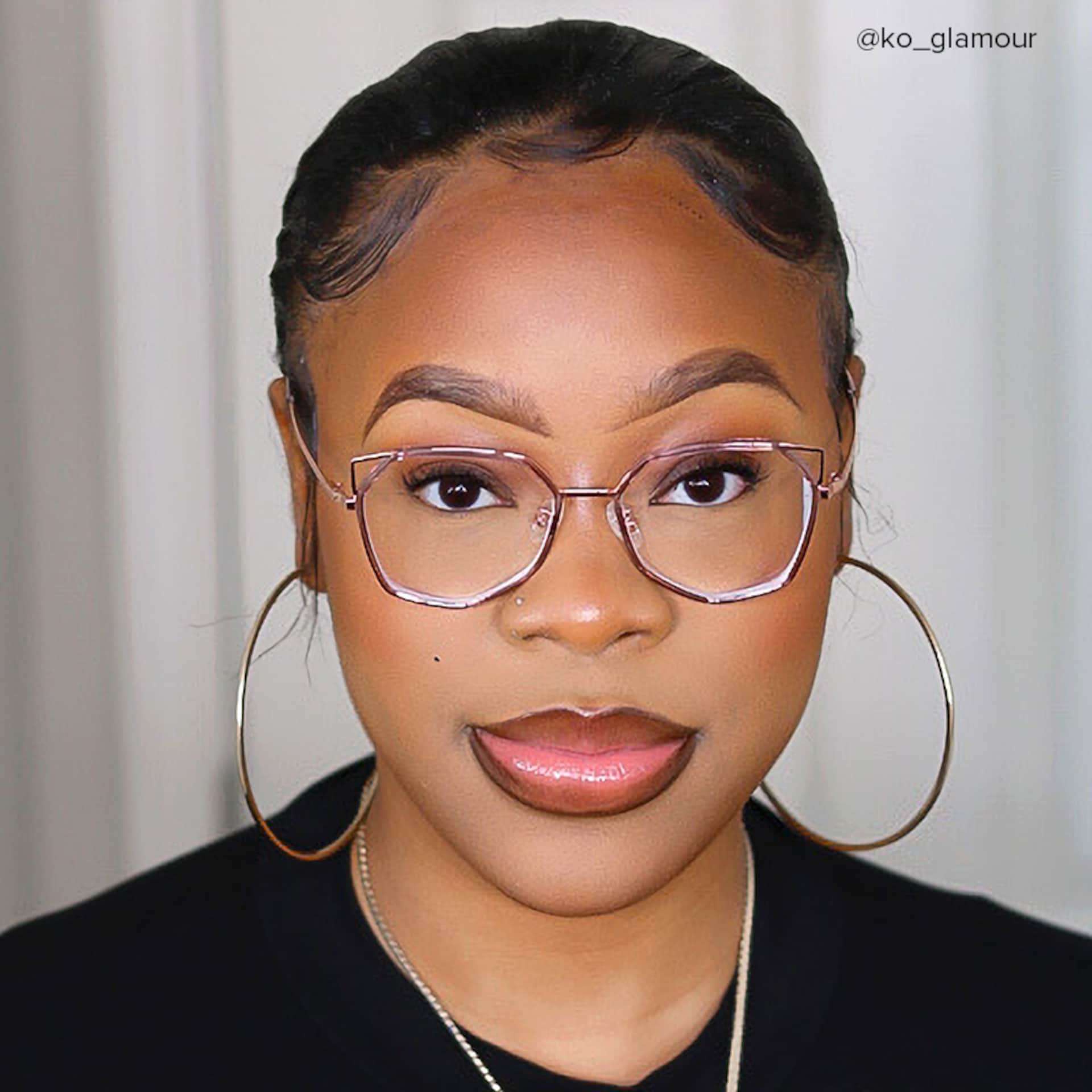 Aviva Geometric Light Purple Glasses | ZEELOOL Canada7