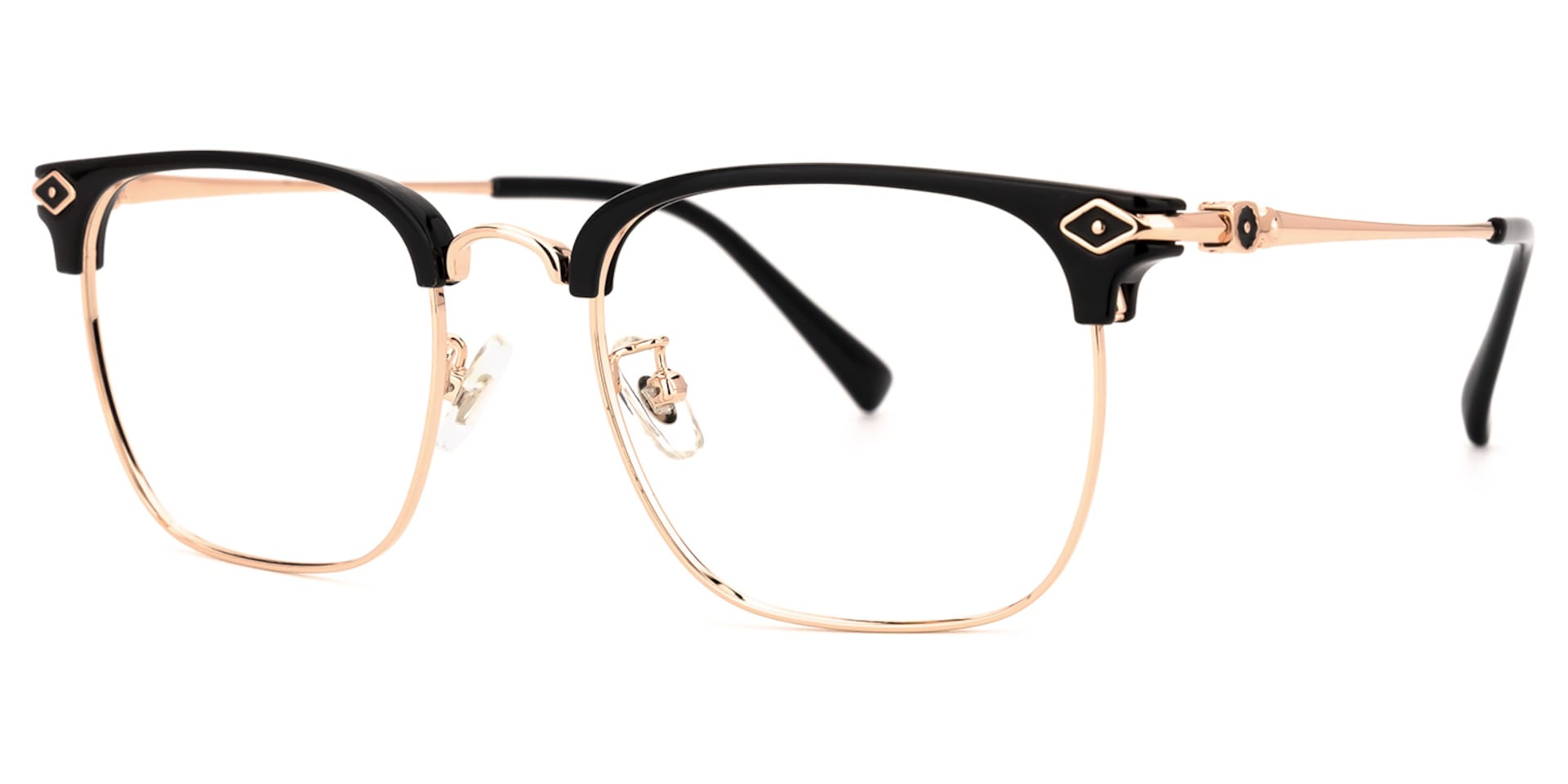 Tofano Browline Gold Glasses | Zeelool Glasses1