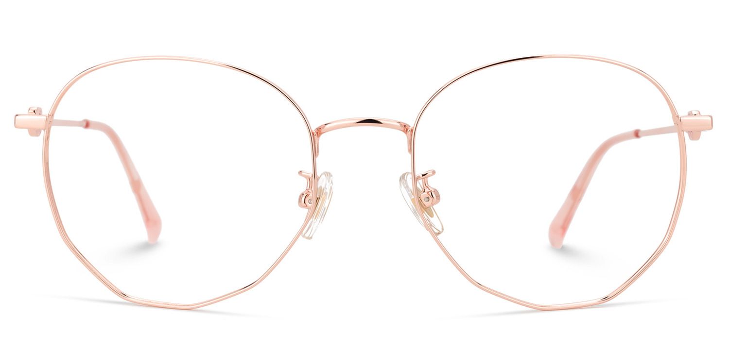 Neidy Geometric Rose-Gold Glasses | Zeelool Glasses0