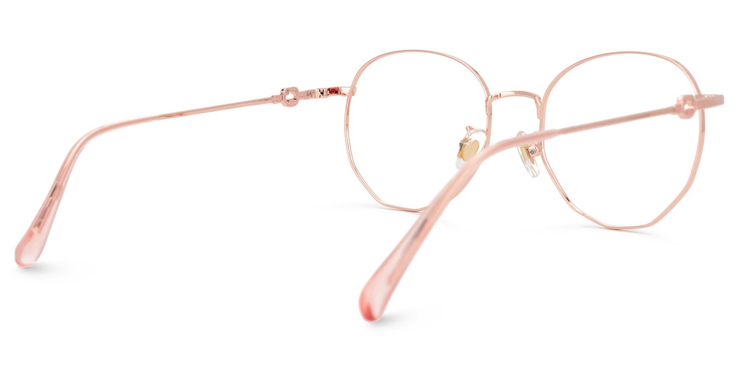 Neidy Geometric Rose-Gold Glasses | Zeelool Glasses3