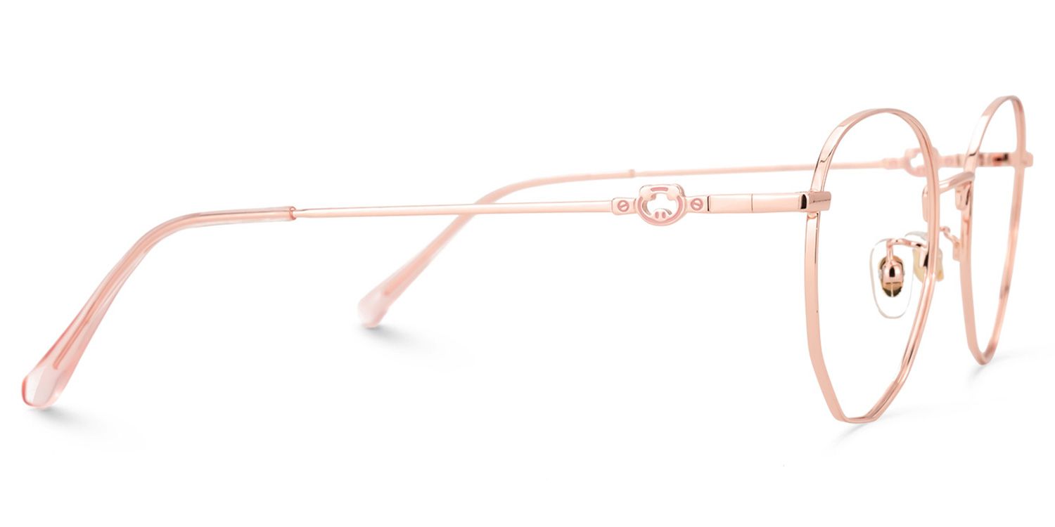 Neidy Geometric Rose-Gold Glasses | Zeelool Glasses2