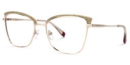 Myra Cateye Yellow Glasses1