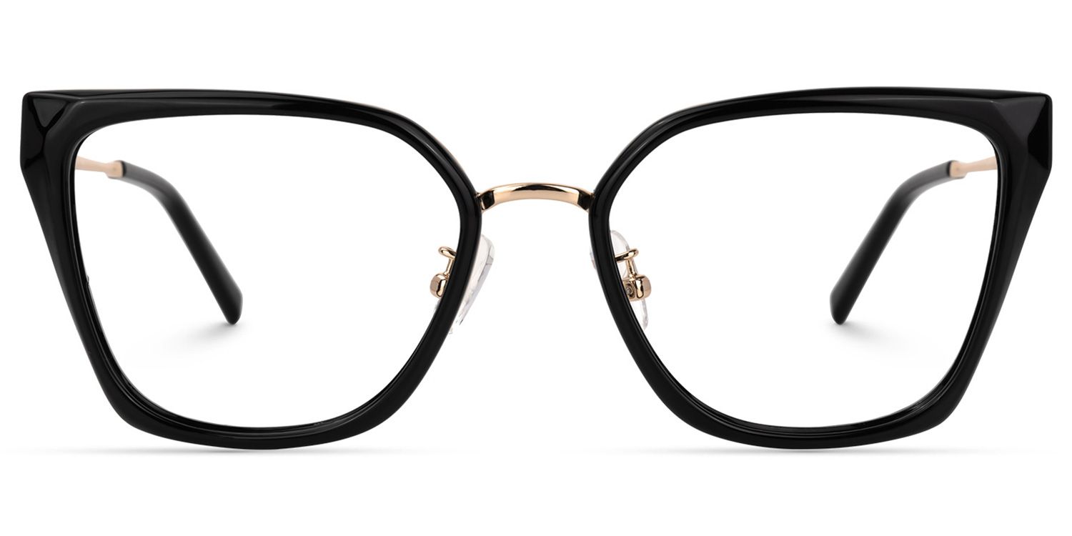 Martine Square Black Eyeglasses and Glasses Frames0