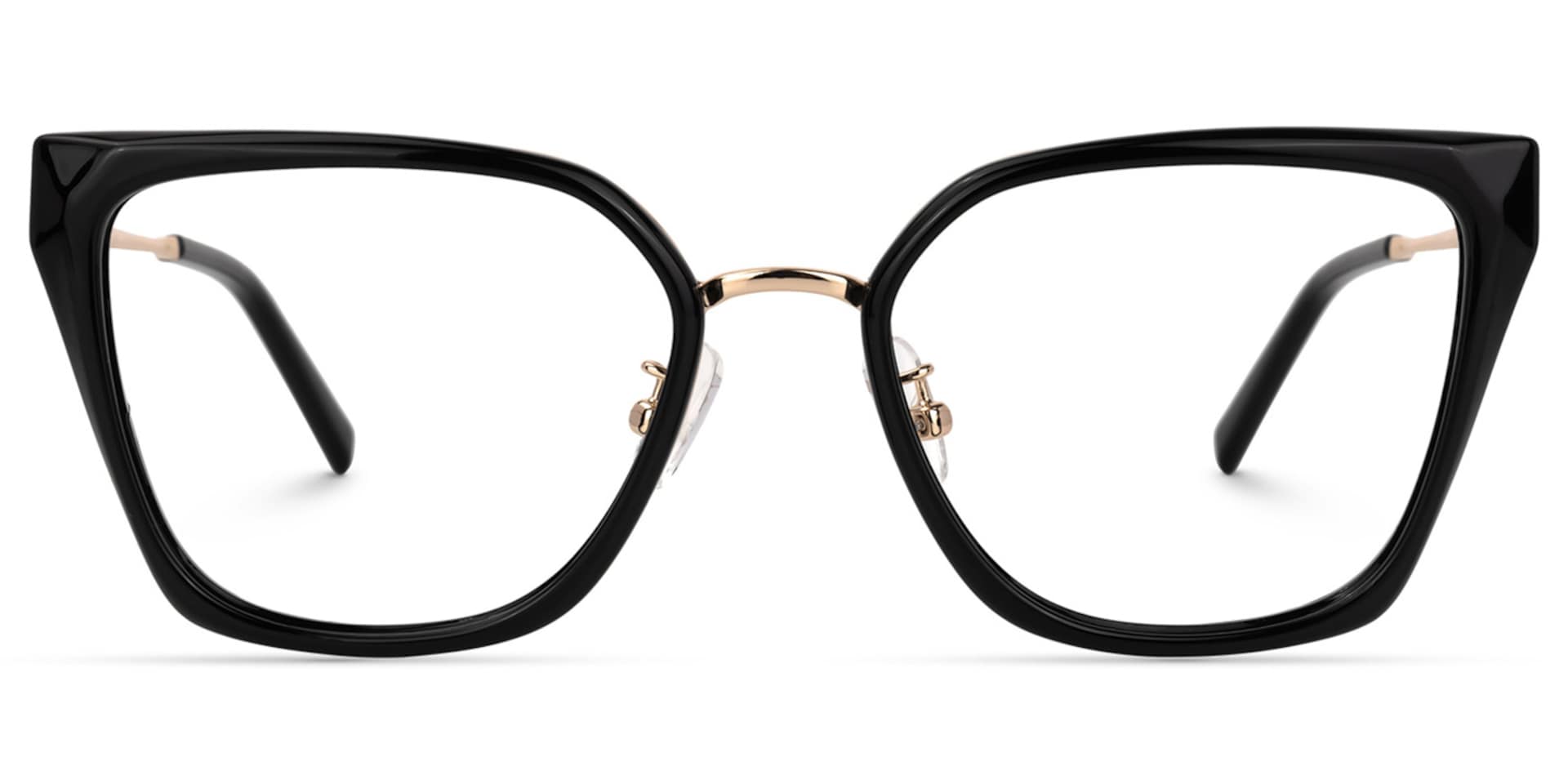 Martine Square Black Eyeglasses and Glasses Frames0