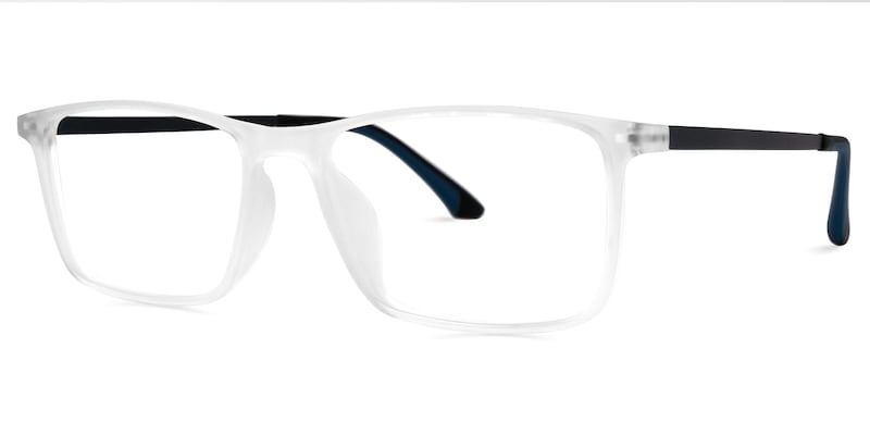 Bollin Rectangle White Glasses | Zeelool Glasses1