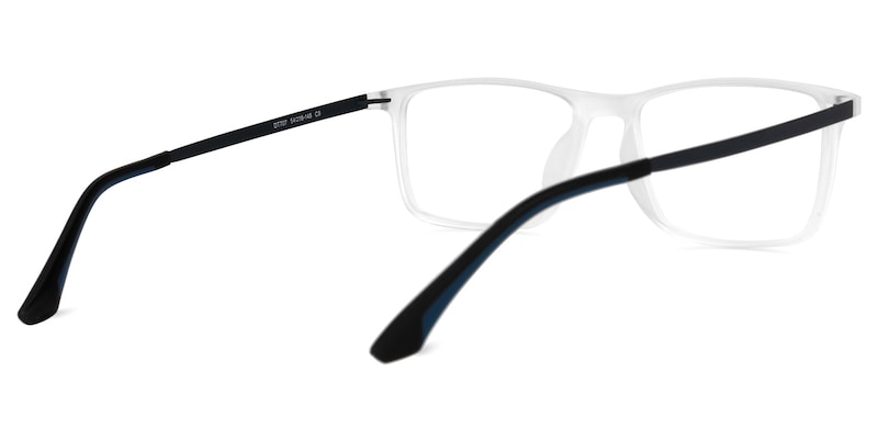 Bollin Rectangle White Glasses | Zeelool Glasses3
