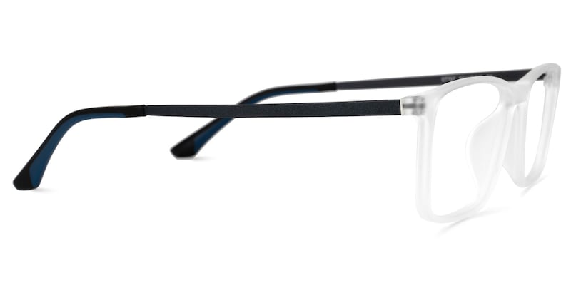 Bollin Rectangle White Glasses | Zeelool Glasses2