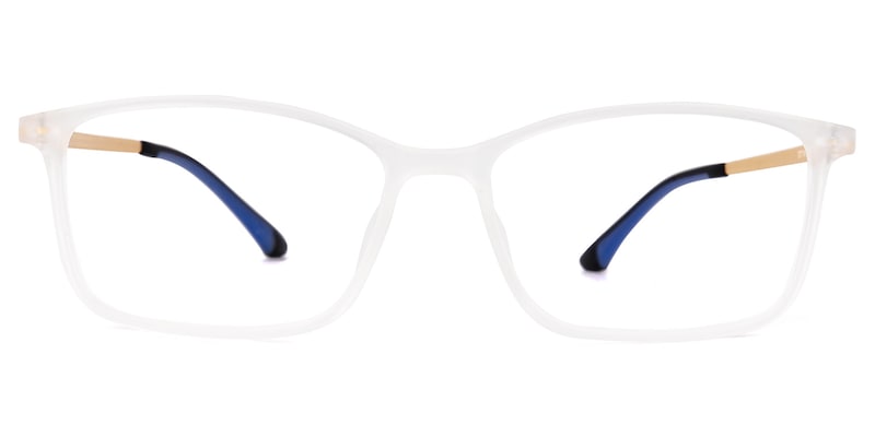 Yancy Rectangle White Glasses | Zeelool Glasses0