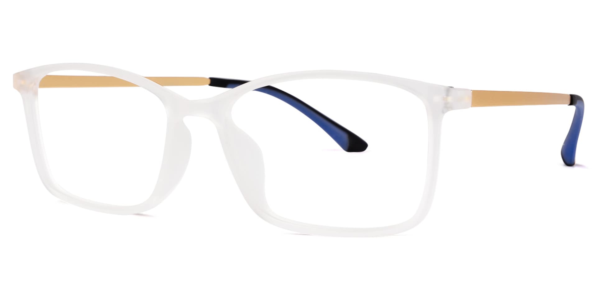Yancy Rectangle White Glasses | Zeelool Glasses1
