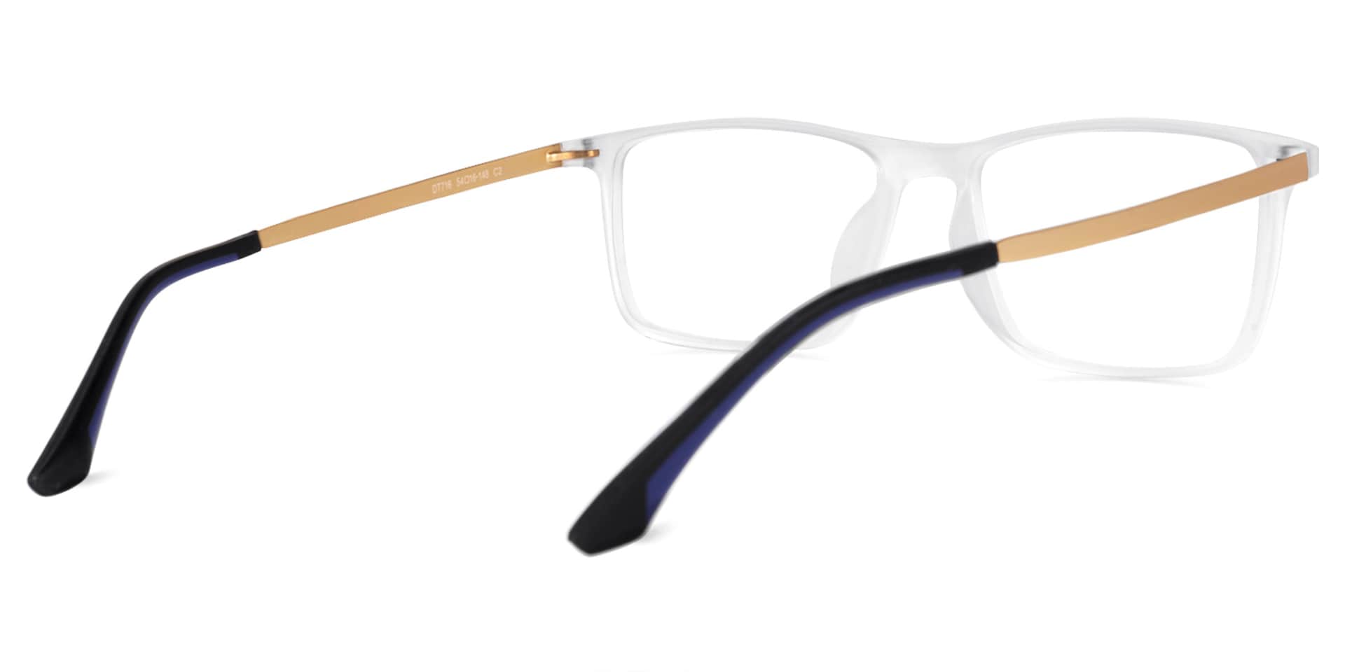 Yancy Rectangle White Glasses | Zeelool Glasses3