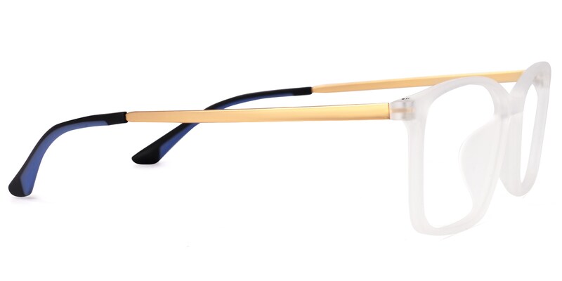 Yancy Rectangle White Glasses | Zeelool Glasses2