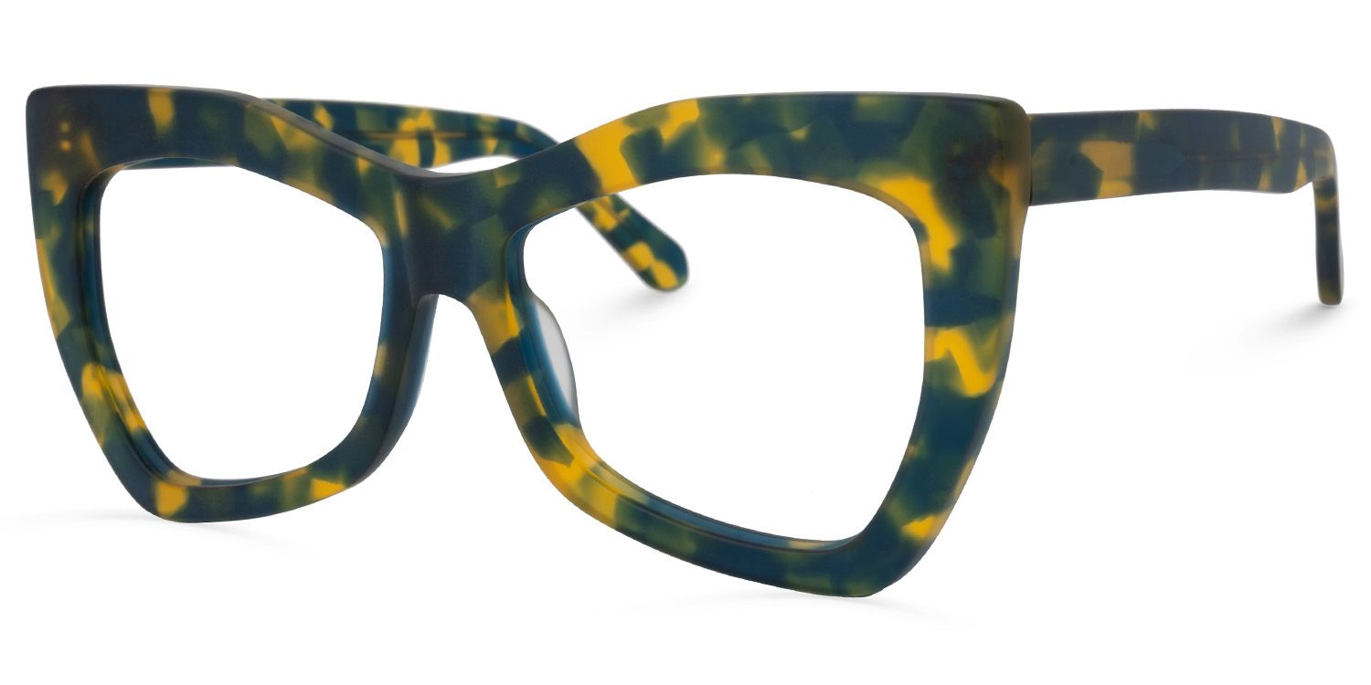 Bernita Geometric Blue-Green Glasses | Zeelool Glasses