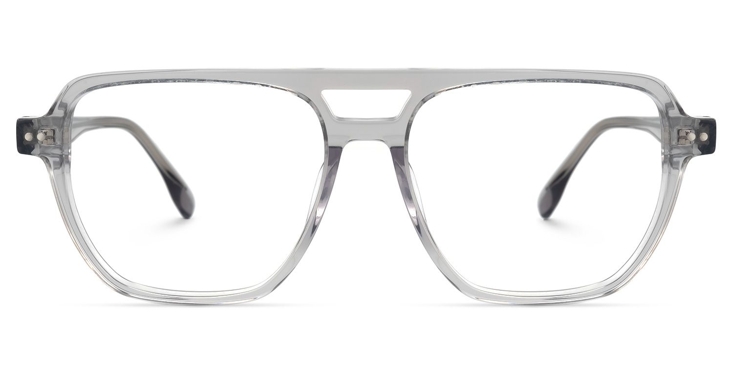 Desiree Square Gray Glasses | Zeelool Glasses0