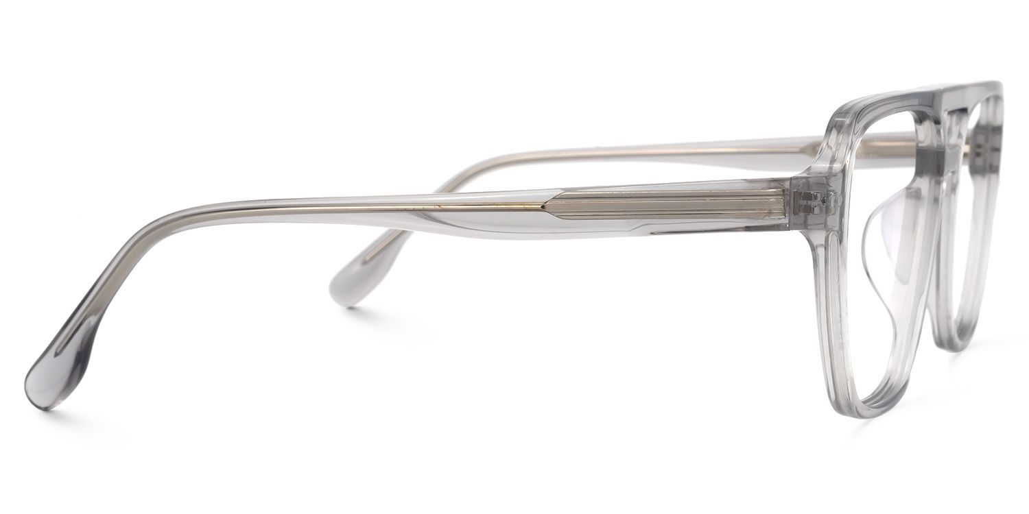 Desiree Square Gray Glasses | Zeelool Glasses2