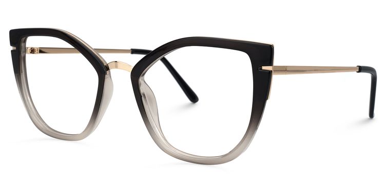 Tabrieah Black-Gray Cat eye Glasses