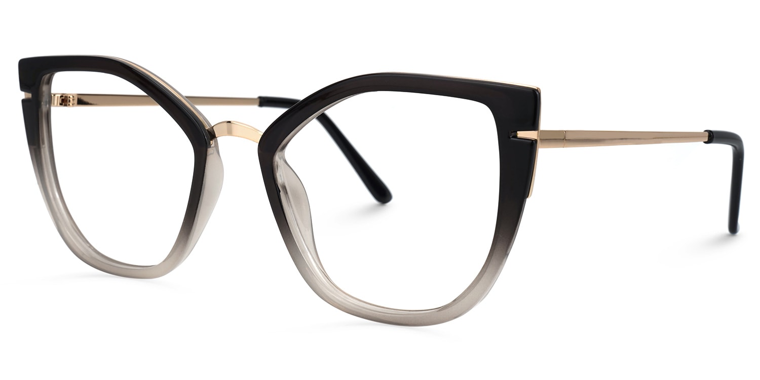 Tabrieah Cateye Gray-Black Glasses1