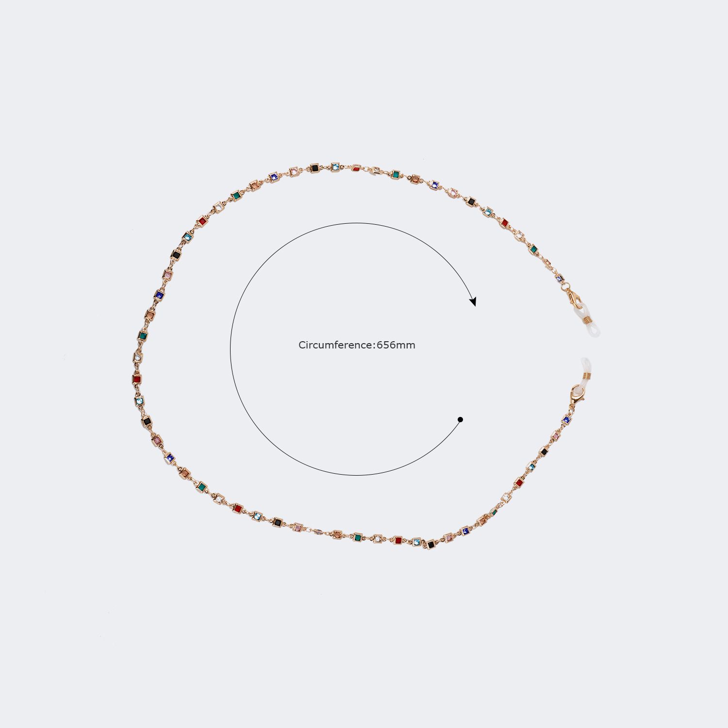 Beautiful Multicolor Diamond Eyeglasses Chains | Zeelool Glasses2