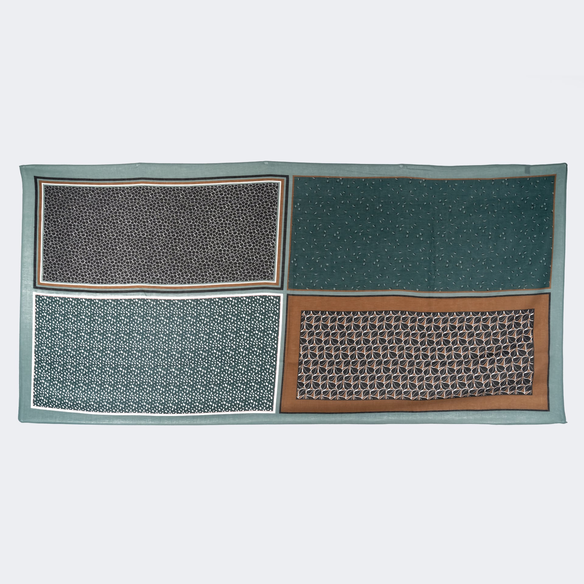 Vintage Four Seasons Available Black-Green Scarves | Zeelool Glasses0