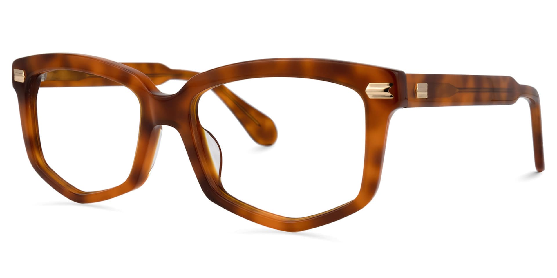 Geri Geometric Brown Glasses | Zeelool Glasses1