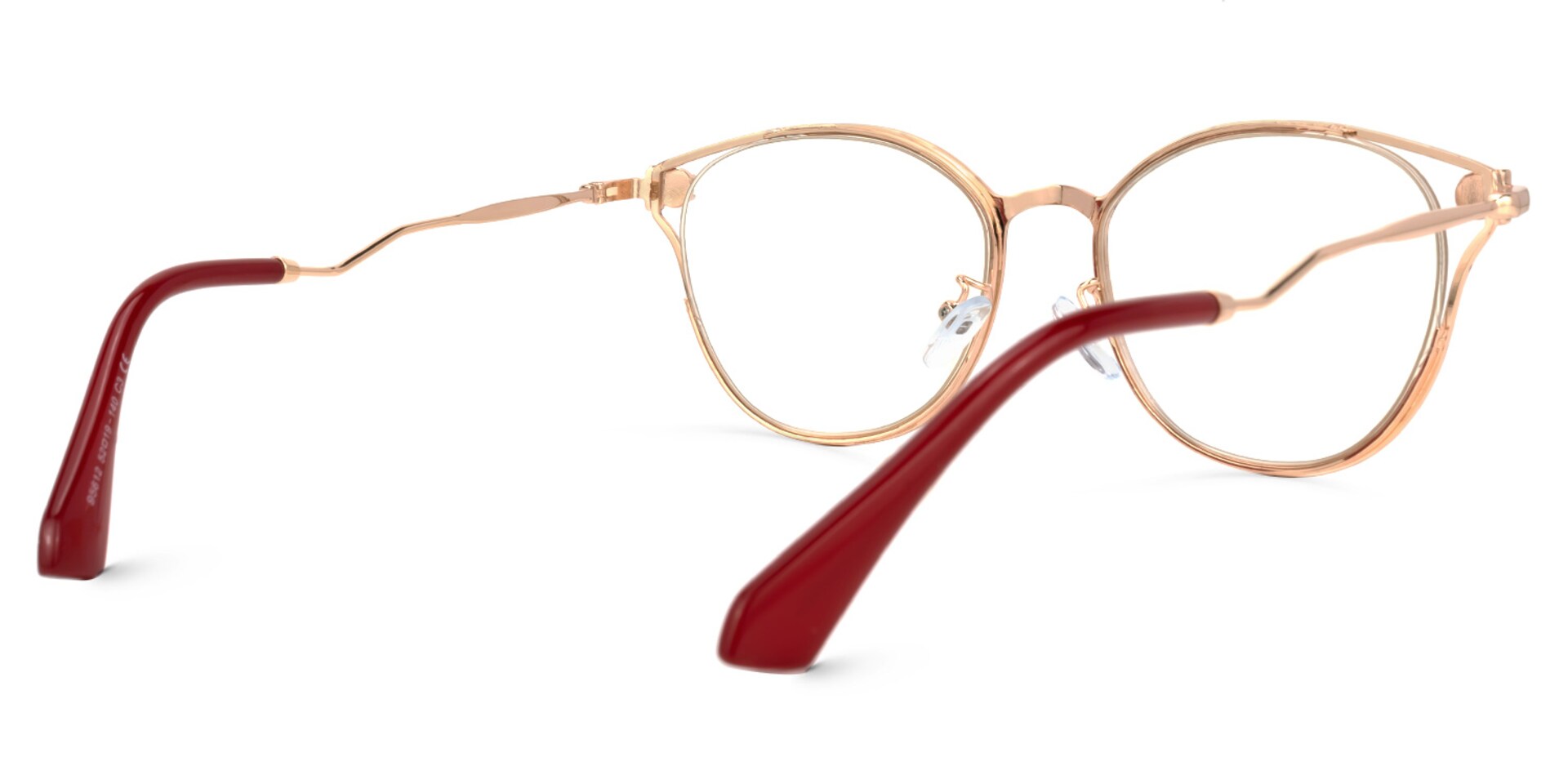 Marcella Geometric Red Glasses | Zeelool Glasses3