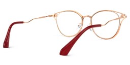 Marcella Geometric Red Glasses3