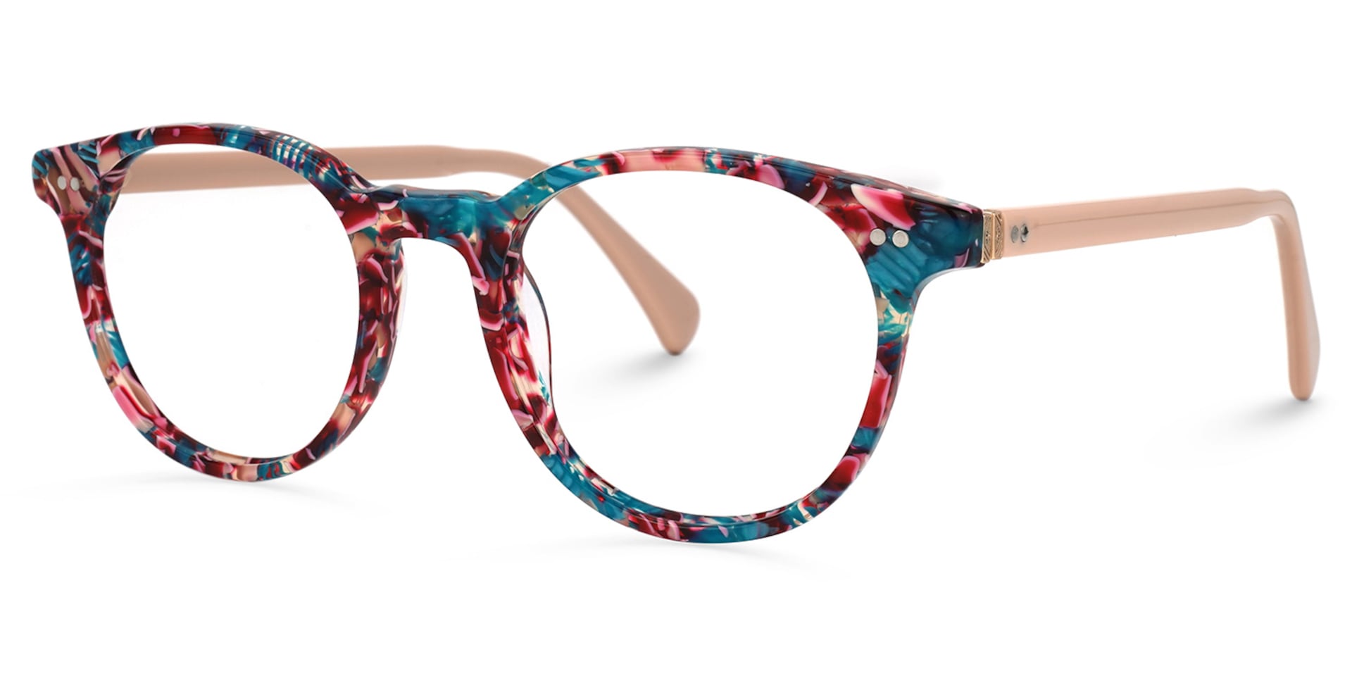 Tankins Round Floral Glasses | Zeelool Glasses1