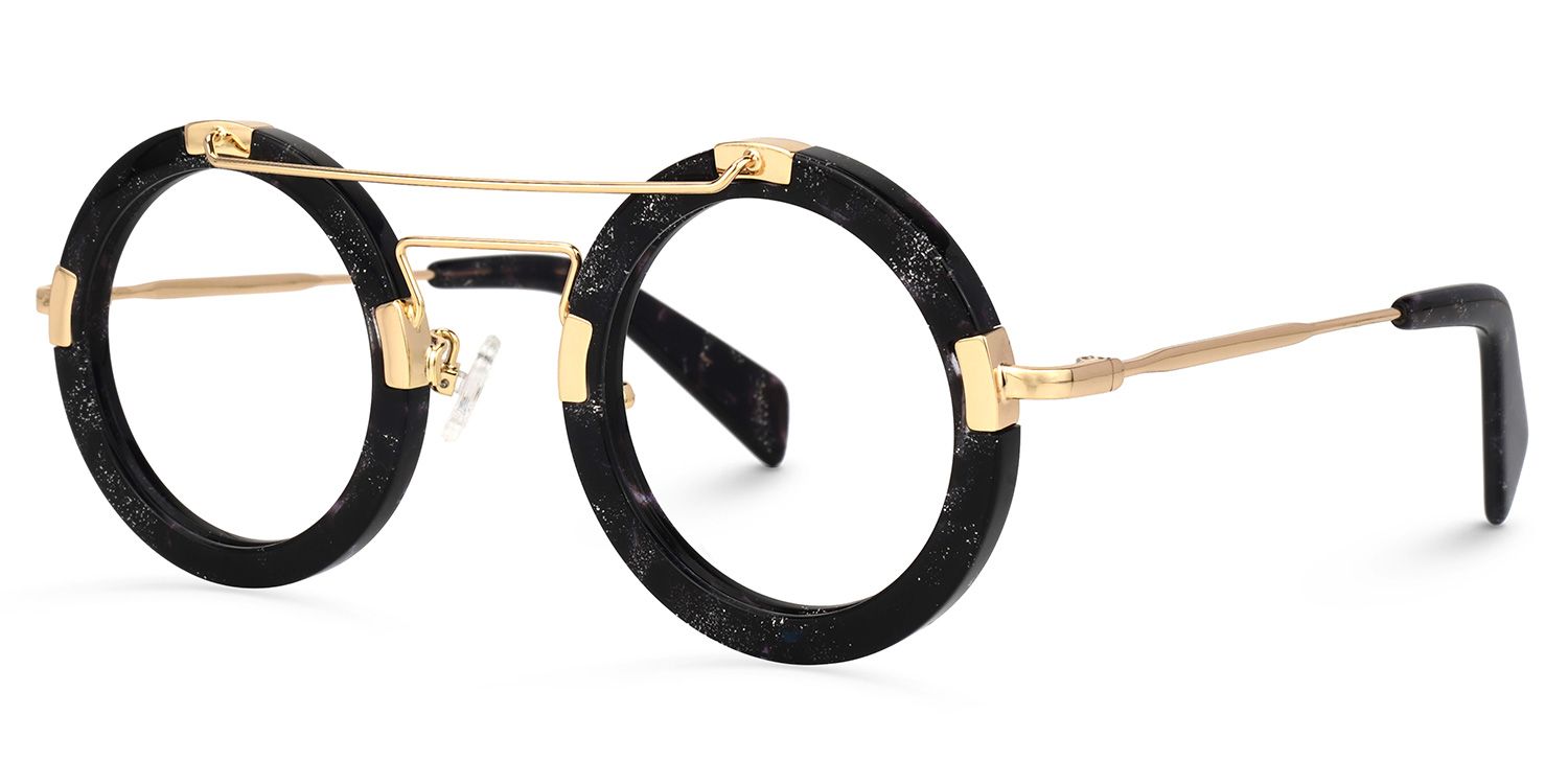 Talkami Round Black Glasses | Zeelool Glasses1
